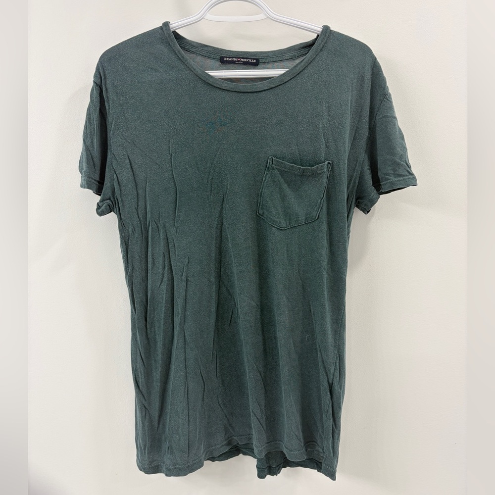 Brandy Melville Long Pocket T-Shirt - Green